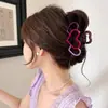 Lindo y elegante pinza de tiburón con forma de lazo, pinza para el pelo de moda con diseño floral, accesorio simple para peinados recogidos a medias
