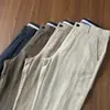 Pantalones de Lino Puro Suave para Hombre, Rectos, de Negocios y Casuales, Delgados, Refrescantes y Transpirables, Importados, Verano 2025