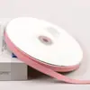 Fita de poliéster com listras verticais de 1CM, 50 jardas, fita floral multicolorida para confeitaria e embalagem, disponível em estoque direto da fábrica