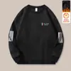 Envío RápidoNuevo Sudadera Otoño/Invierno con Forro Polar, Corte Holgado, Cuello Redondo, Manga Larga, Camiseta Básica de Moda para Hombre