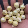 16mmuv plateado marbees coloridos crema de dos colores agujero para colgar cuentas redondas diy hecho a mano colgante para coche joyería accesorios de cuentas material