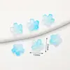 Miçangas de Vidro Gradiente Flor de Cerejeira de Alta Transparência, Formato de Flor de Cinco Pétalas Multicolorido, Pulseira DIY Feita à Mão, Colar, Joias, Acessórios para Miçangas