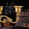 Suporte de Vela de Metal Europeu Adereços para Jantar à Luz de Velas Casamento Romântico Decoração de Mesa Retrô Enfeites Venda Direta da Fábrica