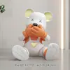 Estilo Crema Oso Violento Adornos para Sala de Estar Gabinete de TV Dormitorio Gabinete de Vino Decoración Escritorio Hogar Fortuna Regalo de Mudanza