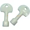 Llave de Cubo de Basura Metálico para Propiedad de Saneamiento Municipal Llave para Exteriores Acero Inoxidable Cubo para Cáscaras de Fruta Cerradura de Hierro Triangular Cerradura de Llave