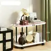Mesa de centro para sala de estar, soporte para plantas, estante de almacenamiento de pie de lujo ligero, estante de exhibición de macetas móviles de varias capas para balcón