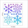 Adesivos Decorativos de Vidro para Portas de Correr Floco de Neve de Natal Transfronteiriços Adesivos Decorativos Brilhantes no Escuro de Floco de Neve Branco Autoadesivos