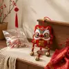 Dança do Leão de Ano Novo Bolsa da Sorte Pingente de Sino Estilo Chinês Bordado Festival da Primavera Entrada Carro Enfeite Pendurado Mercado de Presentes de Ano Novo