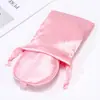 Fabricante Punto Más Vendido Bordado Seda Sintética Viaje Antifaz Opaco para Ojos Compresa Fría Compresa Caliente Satén Antifaz para Dormir Logo Impreso