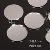 Accesorios Base para Colgante de Piedra Preciosa de Cobre Metálico Se Pueden Incrustar con Colgantes de Pendientes Cuadrados, Redondos, en Forma de Corazón DIY