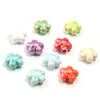 Cuentas de Cerámica Coloridas Flor de Cinco Pétalos Cuentas Sueltas con Agujeros Pulsera DIY Flor Cuentas de Cerámica Collar Accesorios de Joyería Venta al por Mayor
