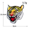 Parche de Tela con Cabeza de Animal Tigre Lobo Oso de Venta Caliente Etiqueta Decorativa de Tela para Exteriores Insignia para Ropa Bordado por Computadora Stock Listo Venta al por Mayor