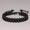 Amazon Nuevo Pulsera de Mujer Tejida a Mano con Cuentas de Piedra Natural de 6 mm Doble Capa Estilo OL para el Trabajo Regalo de Cumpleaños