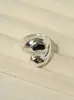 Anillo de Cruz de Vidrio de Color Nuevo Verano 2025 para Mujer Estilo Ins Nicho Apertura Miniscan Anillo de Metal