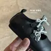Zapatos de Cuero para Niñas Estilo Nuevo Otoño 2026 Estilo Coreano Lazo de Perla Punta Redonda Suela Suave Zapatos de Bebé