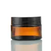 Frasco de Crema Marrón, Botella Dispensadora de Cosméticos a Prueba de Luz, Frasco de Vidrio para Crema Facial y Contorno de Ojos, Frasco Sellado Marrón para Muestras de Pomada