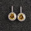 Pendiente de plata de ley S925 Pendientes de moda coreana Pendientes para mujer Joyería Incrustación de circonita de grado AAA Chapado en platino Venta directa de fábrica