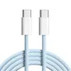 Cabo de dados Apple, cabo trançado original, duplo Tipo-C, carregamento rápido, compatível com iPhone 16/15/17 Pro Max, desmontado de um dispositivo