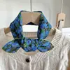 Pañuelo Cuadrado Pequeño de Algodón y Lino Floral Delgado para Primavera y Verano para Mujer, Pañuelo de Seda Estampado Versátil, Pañuelo Decorativo Multifuncional para la Cabeza y Lazo para el Cabello