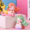 Caja sorpresa de resina con forma de corazón de sirena y océano, muñeca de moda hecha a mano, decoraciones para mueble de vino, regalo para amigas, venta al por mayor