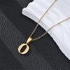 Colar de 26 Letras Aço Titânio Dourado Inalterável Unissex Versátil Corrente para Clavícula Simples Aço Inoxidável Corrente de Lã