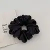 Scrunchie de Cetim Perolado com Strass de Alta Qualidade Coreano, Suave e Fashion, Elástico Simples para Rabo de Cavalo ou Coque para Mulheres