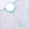 Nuevo espejo redondo pequeño de bricolaje, mini espejo lindo creativo con cuentas, de mano multicolor adorable portátil de alta definición