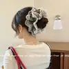 Goma para el pelo de encaje bordado de doble capa estilo coreano nuevo, delicada y suave, diadema de moda para coleta y moño, accesorio para el cabello