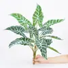 Planta de Simulación Hoja de Taro Planta Verde Decoración Palmera Areca Flor Artificial Planta en Maceta Artística Paisajismo Árbol del Dinero Hojas Biónicas de Plástico