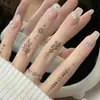 Pegatinas de Tatuaje para Dedo Tótem de Mimbre Línea Tribal Nueva Transfronteriza Tatuajes Oscuros de Nicho Personalizados Simples