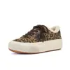 Zapatos de Entrenamiento Moral con Suela Gruesa Estampado de Leopardo para Mujer 2025 Otoño e Invierno Nuevos Versátiles Retro Estrella Zapatos Sucios Casuales Deportivos Desgastados