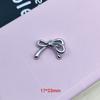 Nuevos Accesorios de Aleación de Plata Simples, Modernos y Versátiles Lazo DIY Accesorios para el Cabello Horquilla Funda para Teléfono Móvil Accesorios Hechos a Mano