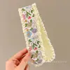 Diadema de lana tejida con tiras adhesivas, similar al estilo de Li Qin, cinta mágica para el cabello, adhesivo para flequillo, cinta mágica para usar en la ducha
