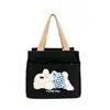 Nova Bolsa Canvas Tendência Feminina Grande Capacidade Estudante Casual Fofa Fashionável Urso Bolsa de Compras Bolsa de Almoço Bolsa de Almoço Portátil