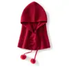 Gorro de Punto de Cachemira de Color Sólido Estilo Coreano Otoño/Invierno Suéter Unisex Sombrero de Lana con Cordón Cálido Protección contra el Frío