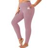 Pantalones de Yoga de Talla Grande Transfronterizos para Mujer Fitness Cintura Alta Abdominal Levantamiento de Cadera Europeos y Americanos de Alta Elasticidad Deportivos Ajustados Talla Grande Pantalones de Yoga