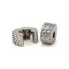 Hebilla de clip de aleación de zinc plateada para pulsera original de marca, hebilla de posicionamiento para cuentas, joyería DIY para mujer