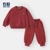 Conjunto de Roupa de Outono para Meninos Roupas Infantis Conjunto de Duas Peças Moletom e Calça de Moletom para Crianças Pequenas Tendência de Primavera e Outono para Meninos