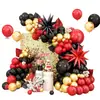 Cadeia de Balões Vermelho, Preto e Dourado Quente de Vendas Transfronteiriças Amazon para Decoração de Aniversário, Formatura e Celebrações de Casamento