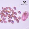 Nuevo color moca púrpura loto uña diamante de forma especial color gelatina diamante plano uña joyería DIY uña Pedrería