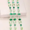Pulsera de Circonia de Moda para Niñas, Joyería de Lujo Ligero y de Gama Alta, Joyería de Pulsera Verde Esmeralda, Joyería con Piedras Preciosas, Venta al por Mayor Transfronteriza
