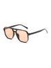 Gafas de sol de barras paralelas europeas y americanas que combinan con todo, gafas de sol retro de moda para exteriores, gafas de montar para viajeros de celebridades de Internet