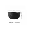 Louça de Cerâmica Tigela de Arroz Simples Acessível Luxo High-End Preto e Branco Tigela de Sobremesa Tigela Pequena Tigela de Arroz Colher de Comer Colher Pequena