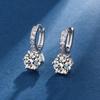 Pendientes de moissanita de seis garras con un sentido avanzado, pendientes de 1 quilate, pendientes sencillos de temperamento para mujer, pendientes con suministro de temblores