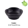 Mesa para Fondue Estilo Japonés Vajilla Creativa de Plástico Plato Negro para Snacks de Salsa de Soja Dim Sum Plato de Melamina Imitación Porcelana Tazón para Salsa Plato de Condimentos