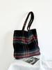 Bolso de mujer transfronterizo de otoño e invierno, de lana, combinable con todo, de tela, de gran capacidad