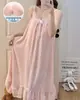 Pijama de Algodón Nube para Mujer, Estilo Verano con Copas Fijas, Ribete de Encaje, Camisón, Ropa de Casa Dulce y Pura