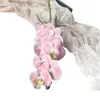 Orquídea Mariposa de Película Artificial 3D de 7 Cabezas Flor Artificial Boda Techo Flor de Seda Material Habitación de Boda Estudio Fotográfico Flor Artificial Falsa