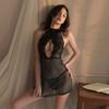 Ropa interior sexy de fábrica, transparente, de seda brillante, uniforme de discoteca, tentación, cadera, camisón sexy para adultos, generación 30025