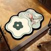 Nuevo Estilo Chino Antiguo Flor y Pájaro Bambú Diatomeas Barro Alfombra Felpudo Puerta Entrada Casa Alfombrilla Baño Alfombrilla Pie Baño